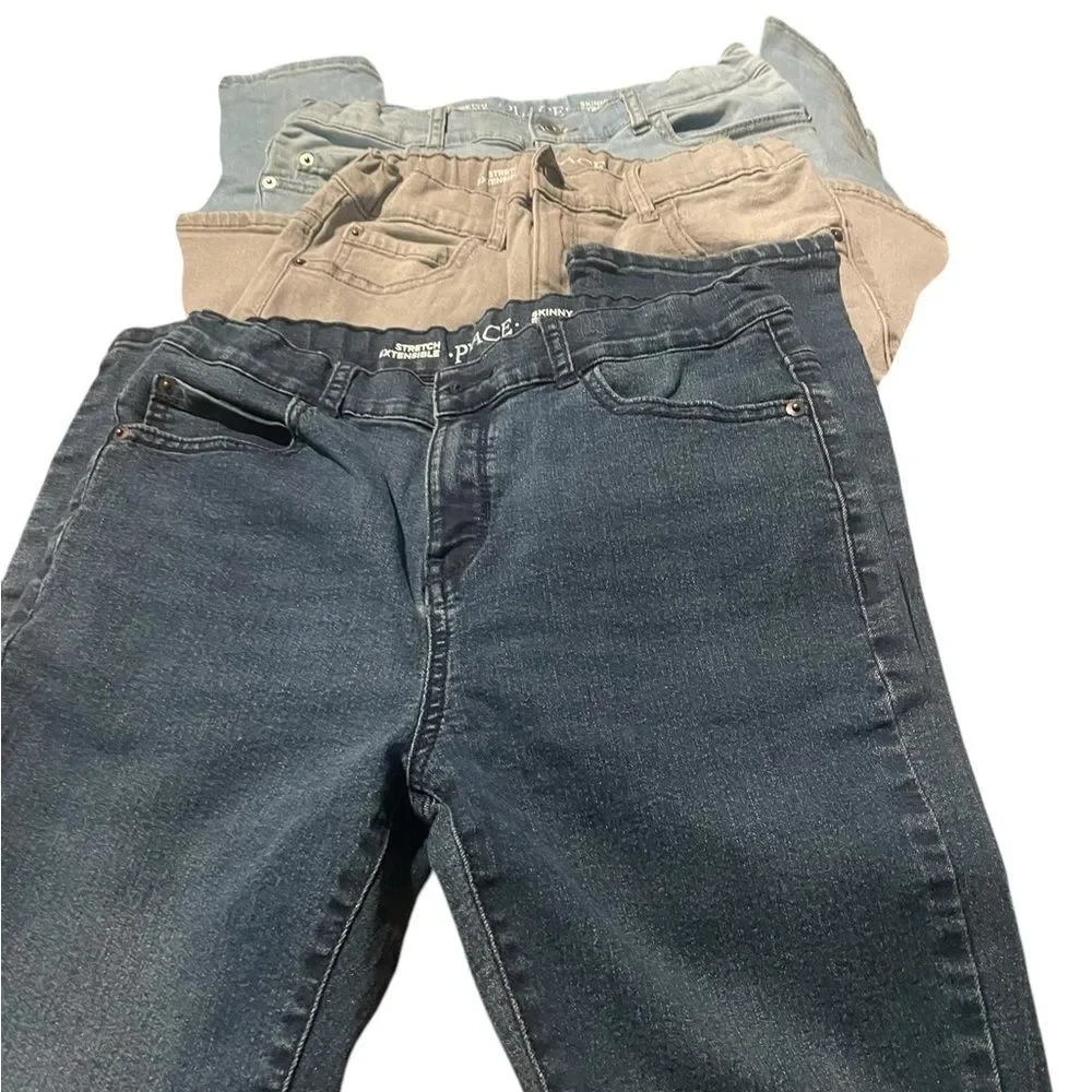 The Children’s Place size 14  Jeans in Black, Tan, and Light Blue